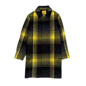 COS × Yeboah Yellow Checkered Wool Coat Size EUR 46 (US Small)